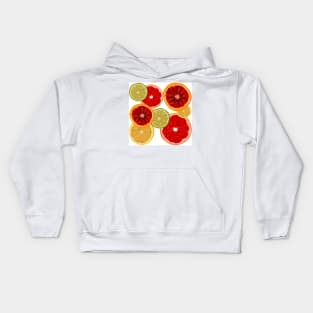 Citrus Slices Repeating Pattern Kids Hoodie